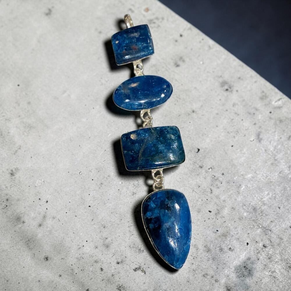 Blue Apatite Statement Pendant